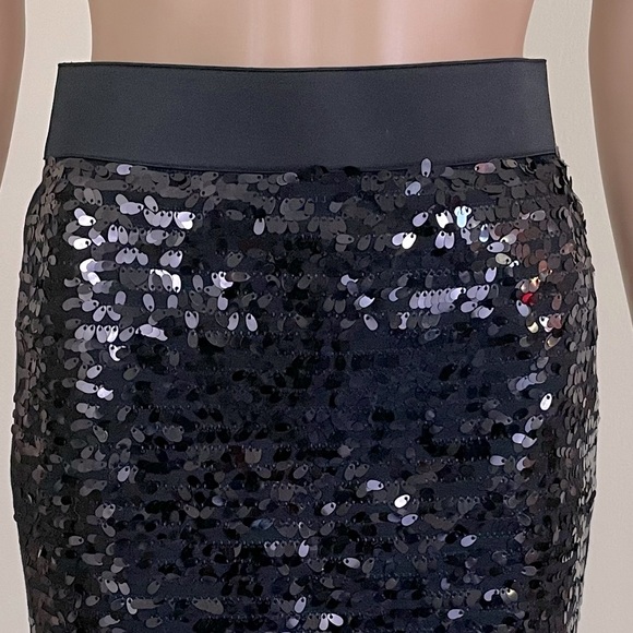 NWT DKNY black & gold sequin skirt size 4 - Picture 10 of 14